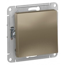 Переключатель Systeme Electric AtlasDesign одноклавишный встраиваемый шампань (ATN000571)