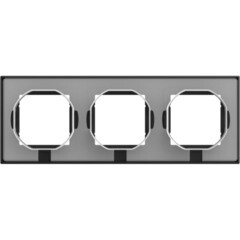 Изображение товара Рамка Systeme Electric AtlasDesign Aqua трехместная карбон (ATN441003)