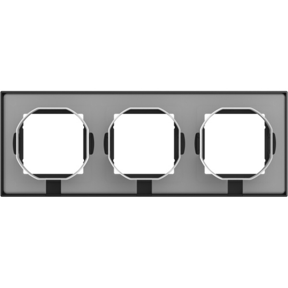 

Рамка Systeme Electric AtlasDesign Aqua трехместная карбон (ATN441003), Черный