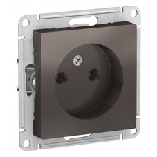 Розетка Systeme Electric AtlasDesign встраиваемая мокко без заземления (ATN000641)