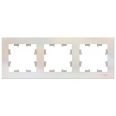 Рамка Systeme Electric AtlasDesign трехместная жемчуг (ATN000403)