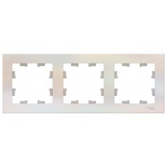 Изображение товара Рамка Systeme Electric AtlasDesign трехместная жемчуг (ATN000403)