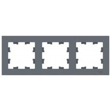 Рамка Systeme Electric AtlasDesign трехместная грифель (ATN000703)