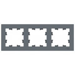 Рамка Systeme Electric AtlasDesign трехместная грифель (ATN000703)