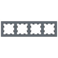 Рамка Systeme Electric AtlasDesign четырехместная грифель (ATN000704)