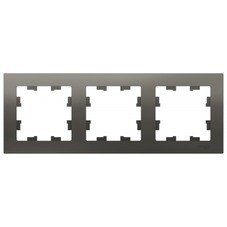 Рамка Systeme Electric AtlasDesign трехместная сталь (ATN000903)