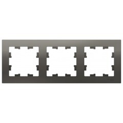 Изображение товара Рамка Systeme Electric AtlasDesign трехместная сталь (ATN000903)