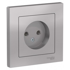 Розетка Systeme Electric AtlasDesign встраиваемая алюминий (ATN000340)