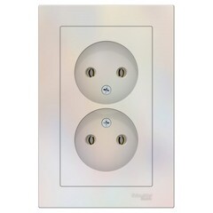 Розетка Systeme Electric AtlasDesign встраиваемая жемчуг (ATN000420)