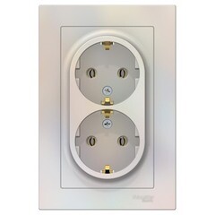 Изображение товара Розетка Systeme Electric AtlasDesign встраиваемая жемчуг (ATN000424)