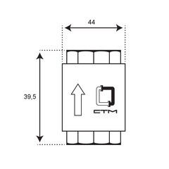 Клапан обратный СТМ 3/4 ВР(г) х 3/4 ВР(г) с латунным золотником (CBCVB034) - фото 3