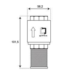 Клапан обратный СТМ 1 1/4 ВР(г) х 1 1/4 ВР(г) с несъемной сеткой (CBCVF114) - фото 2