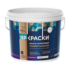 Эмаль универсальная акриловая Ярославские краски белая матовая 12 кг - фото 3