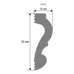 Молдинг из экополимера ударопрочный 30х10х2000 мм Artiva Standart белый - фото 2
