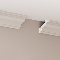 Плинтус потолочный из экополимера ударопрочный 40х41х2000 мм Cosca Decor KX - фото 2