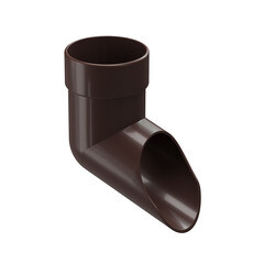 Колено стока Docke Premium пластиковое d85 мм горький шоколад RAL 8019 - фото 1