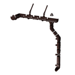 Колено стока Docke Premium пластиковое d85 мм горький шоколад RAL 8019 - фото 3