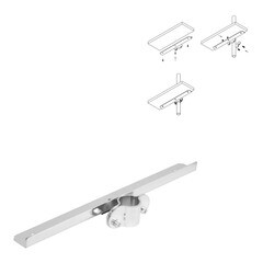 Держатель для полки односторонний к системе Joker d25 мм хром - фото 4