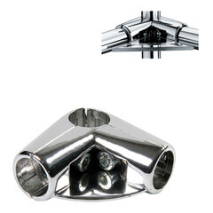 Соединитель угловой для трех труб к системе Joker d25 мм с площадкой хром - фото 2