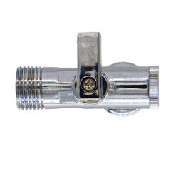 Кран шаровой латунный СТМ 1/2 НР(ш) х 1/2 НР(ш) к бытовой технике бабочка с отражателем угловой (CAFR1212) - фото 4