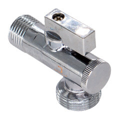 Кран шаровой латунный СТМ 1/2 НР(ш) х 1/2 НР(ш) к бытовой технике бабочка с отражателем угловой (CAFR1212) - фото 3