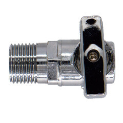 Кран шаровой латунный СТМ 1/2 ВР(г) х 1/2 НР(ш) к бытовой технике бабочка с отражателем угловой (CAMF1212) - фото 4