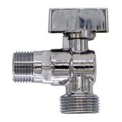 Кран шаровой латунный СТМ 1/2 НР(ш) х 3/4 НР(ш) к бытовой технике бабочка с отражателем угловой (CAMR1234) - фото 5