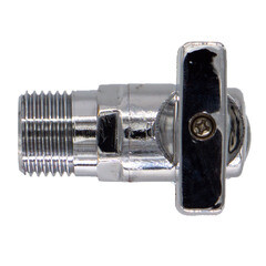 Кран шаровой латунный СТМ 1/2 НР(ш) х 3/4 НР(ш) к бытовой технике бабочка с отражателем угловой (CAMR1234) - фото 4