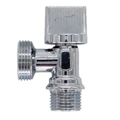 Кран шаровой латунный СТМ 1/2 НР(ш) х 3/4 НР(ш) к бытовой технике бабочка с отражателем угловой (CAMV1234) - фото 3