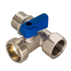 Изображение товара Кран шаровой латунный СТМ 1/2 ВР(г) х 3/4 НР(ш) х 1/2 НР(ш) к бытовой технике мини трехходовой (CA3N1234)