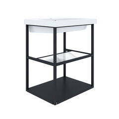 Изображение товара Тумба под раковину Ulitka Parus 60 см подвесная черная (74104504)