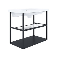 Тумба под раковину Ulitka Parus 80 см подвесная черная (74104505) - фото 1