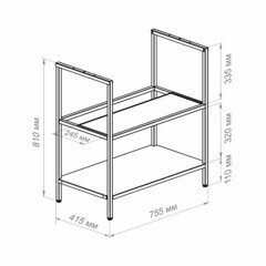 Тумба под раковину Ulitka Parus 80 см напольная черная (74104503) - фото 2