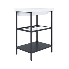 Тумба под раковину Ulitka Parus 60 см напольная черная (74104502) - фото 1