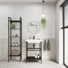 Тумба под раковину Ulitka Parus 50 см напольная черная (74104501) - фото 3