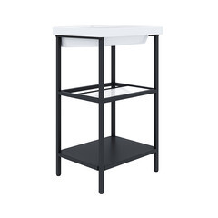 Изображение товара Тумба под раковину Ulitka Parus 50 см напольная черная (74104501)