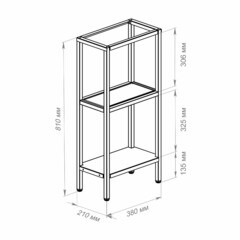 Тумба под раковину Ulitka Parus 38 см напольная черная (74104500) - фото 2
