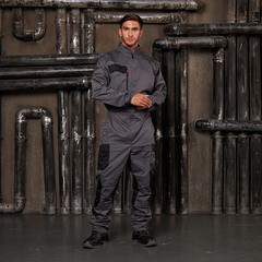 Комбинезон мужской рабочий Delta Plus Mach 2 58-60 рост 188-196 см серый/оранжевый - фото 15