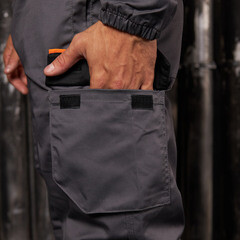 Комбинезон мужской рабочий Delta Plus Mach 2 58-60 рост 188-196 см серый/оранжевый - фото 6