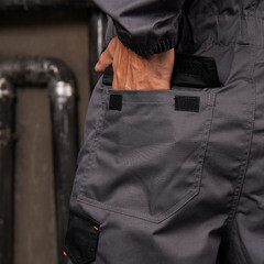 Комбинезон мужской рабочий Delta Plus Mach 2 58-60 рост 188-196 см серый/оранжевый - фото 4