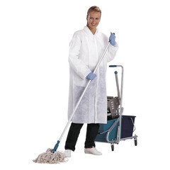 Изображение товара Халат одноразовый Delta Plus Blouspo 56-58 рост 180-188 см белый