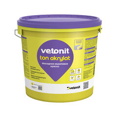 Изображение товара Краска фасадная Vetonit Weber.ton Akrylat база 100А белая 25 кг