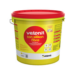 Краска фасадная Vetonit Ton Silikon Fibra силиконовая база 100А белая 25 кг - фото 1