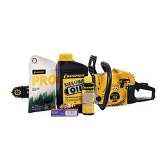 Изображение товара Бензопила Champion 256 3,4 л.с. 18" шаг 0,325" паз 1,5 мм 72 звена + подарочный набор
