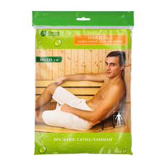 Накидка вафельная мужская Банные штучки синяя 145х60 см (33473) - фото 4