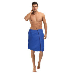 Накидка вафельная мужская Банные штучки синяя 145х60 см (33473) - фото 3