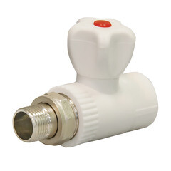Изображение товара Кран шаровой полипропиленовый СТМ 20 мм х 3/4 НР(ш) для радиатора прямой (CPRS2034)