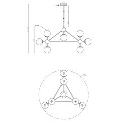 Люстра подвесная Arte Lamp Bolla E14 400 Вт 20 кв.м (A1664SP-10BK) - фото 2