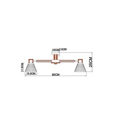 Люстра потолочная Arte Lamp Meleph E27 300 Вт 10 кв.м (A4096PL-5BR) - фото 2