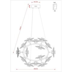 Люстра светодиодная подвесная Arte Lamp Cherish 62 Вт 3000-6000К 16 кв.м (A2097LM-90GO) - фото 2
